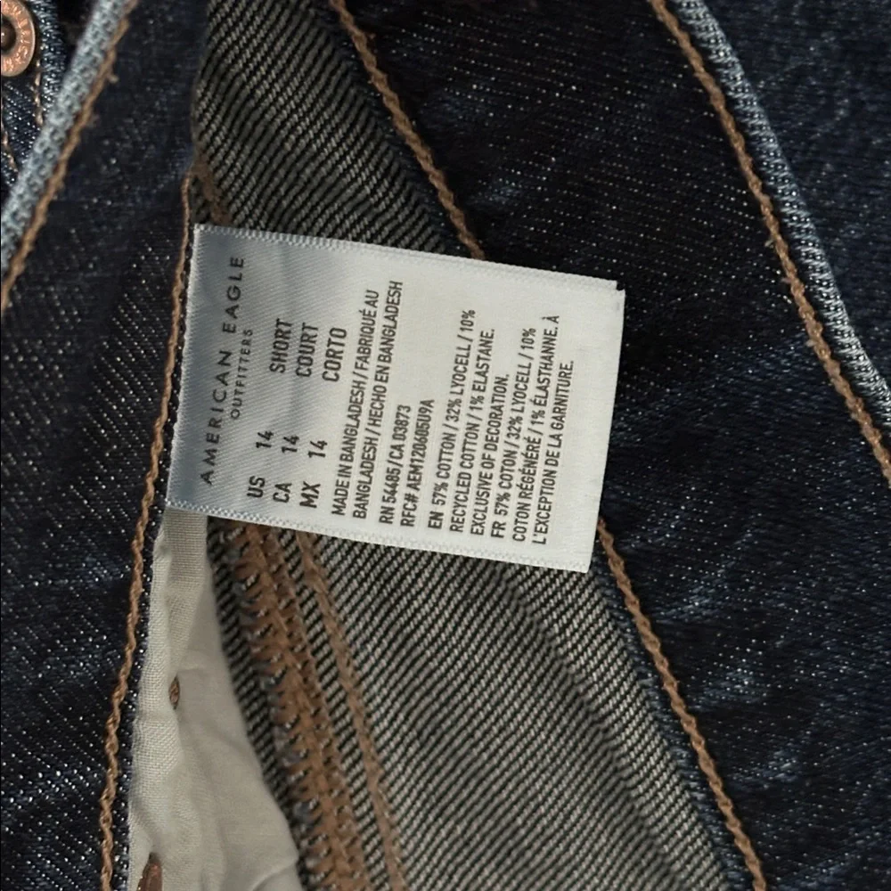 American Eagle high rise ankle straight jeans 14 short - Picture 4 of 8